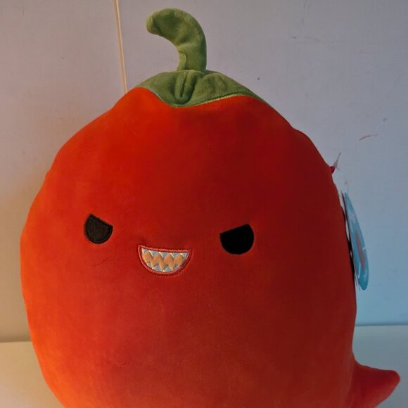 NWT 12" Christo Evil Red Hot Chili Pepper Squishmallows Halloween Plush Goth NEW - Picture 1 of 10